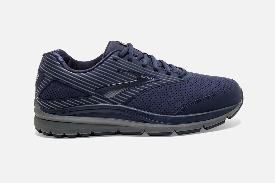 Brooks Running Shoes Mens Navy - Addiction Walker Suede - 3065-JXWRS